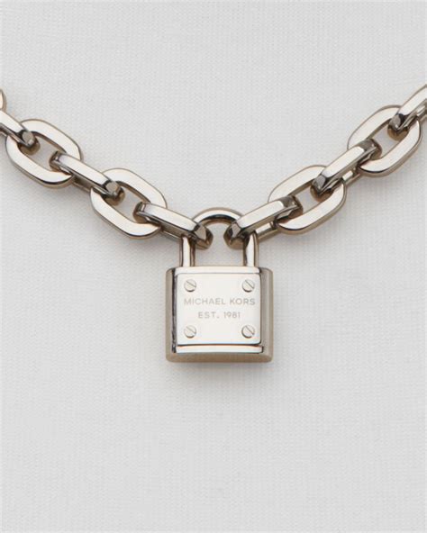 michael kors pendant necklace silver|michael kors chain link necklace.